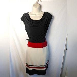 Elegant Black and Red Women's Dress